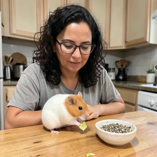 Rosângela Vasconcelos com a hamster Mel